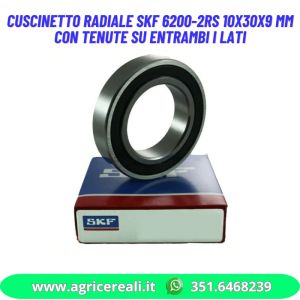 Cuscinetto Radiale SKF 6200-2RS 10x30x9 mm con tenute su entrambi i lati