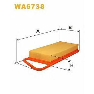 Filtro Aria WIX WA6738 Ford, Toyota, Peugeot e Citroen