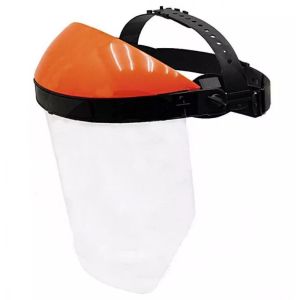 Visiera protezione viso per decespugliatore in plastica trasparente 