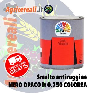 Smalto Antiruggine Nero Opaco 750 Ml.