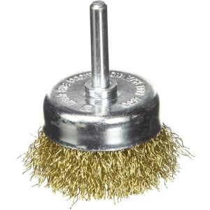 Spazzola A Tazza Con Gambo Fili In Acciaio Ondulati Ø 50 mm