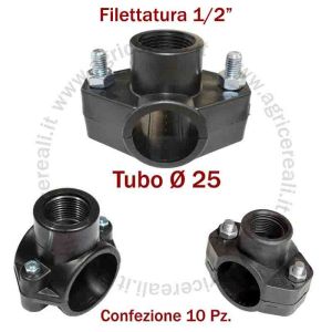 Presa a Staffa Filettata 25x½" Irritec IS10320F0N25B Set 10 Pezzi