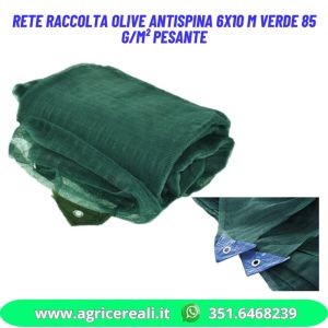 Rete raccolta olive antispina 6x10 m verde 85 g/m² pesante