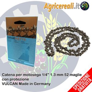 Catena Motosega 1/4" 1.3 mm 52 Maglie con Protezione