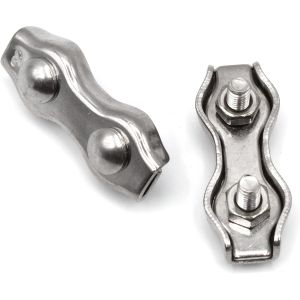 Morsetto per funi metalliche duplex acciaio zincato 4 mm - 4 pezzi