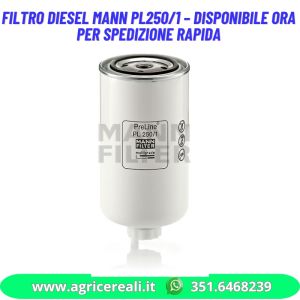Filtro diesel MANN PL250/1 – Disponibile ora per spedizione rapida