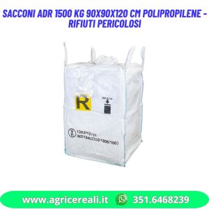 Sacconi ADR 1500 kg 90x90x120 cm polipropilene - Rifiuti Pericolosi