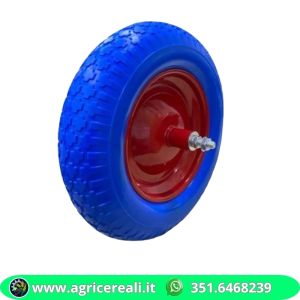 Ruota antiforatura per carriola mozzo 110 mm asse 170 mm