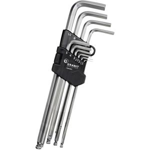 Serie di chiavi maschio piegate, esagono interno 10 pezzi