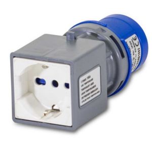 Adattatore Industriale CEE 2P+T 16A - Presa Schuko Trivalente