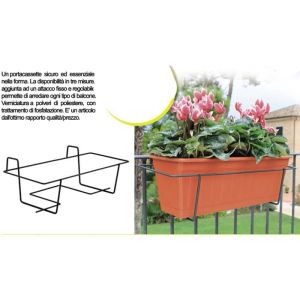 Balconiera Giuly Porta Vasi per Balconi Misura 62x21x13h cm