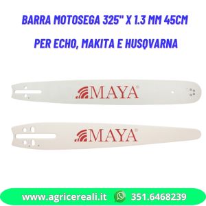 Barra motosega 325" x 1.3 mm 45cm per Echo, Makita e Husqvarna
