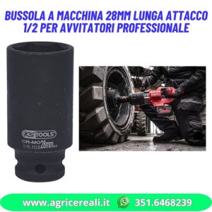 Bussola a macchina 28mm lunga attacco 1/2 per avvitatori professionale