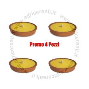 Candela alla Citronella in Terracotta Ø14cm  - 4 Pezzi
