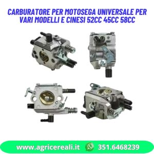 Carburatore per motosega Universale per vari modelli e Cinesi 52cc 45cc 58cc
