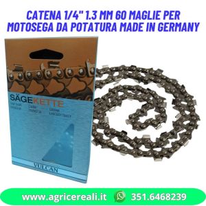 Catena 1/4" 1.3 mm 60 maglie per motosega da potatura Made in Germany