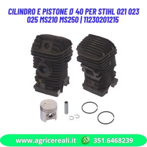 Cilindro e Pistone Ø 40 per Stihl 021 023 025 MS210 MS250 | 11230201215 
