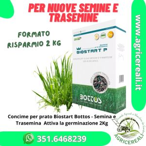 Concime per prato Biostart Bottos - Semina e Trasemina  Attiva la germinazione 2 Kg