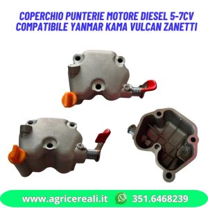 Coperchio punterie motore diesel 5-7CV compatibile Yanmar Kama Vulcan Zanetti