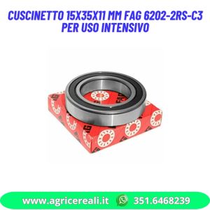 Cuscinetto 15x35x11 mm FAG 6202-2RS-C3 per uso intensivo