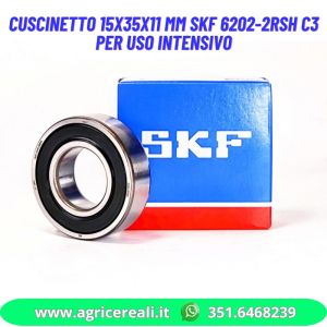 Cuscinetto 15x35x11 mm SKF 6202-2RSH C3 per uso intensivo