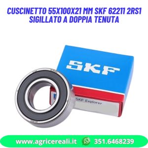 Cuscinetto 55x100x21 mm SKF 62211 2RS1 sigillato a doppia tenuta