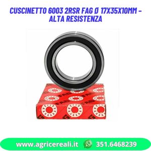 Cuscinetto 6003 2RSR FAG Ø 17x35x10mm con tenute su entrambi i lati