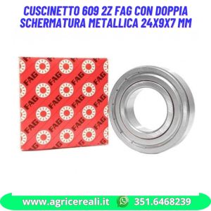 Cuscinetto 609 2Z FAG con doppia schermatura in metallo 24x9x7 mm