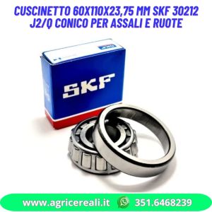 Cuscinetto 60x110x23,75 mm SKF 30212 J2/Q conico per assali e ruote