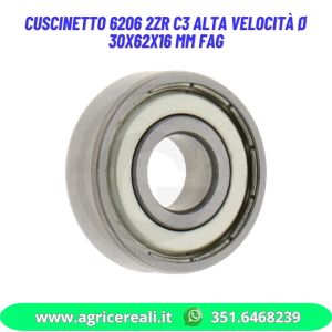 Cuscinetto 6206 2ZR C3 Alta velocità Ø 30x62x16 mm FAG
