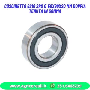 Cuscinetto 6210 2rs Ø 50x90x20 mm Doppia tenuta in gomma