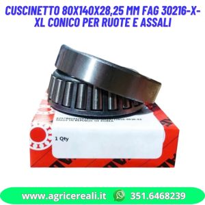 Cuscinetto 80x140x28,25mm FAG 30216-X-XL conico per ruote e assali