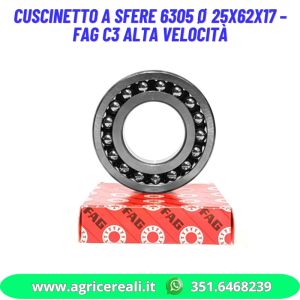 Cuscinetto a Sfere 6305 Ø 25x62x17 – FAG C3 Alta Velocità