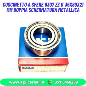 Cuscinetto a Sfere 6307 ZZ Ø 35x80x21 mm doppia schermatura metallica