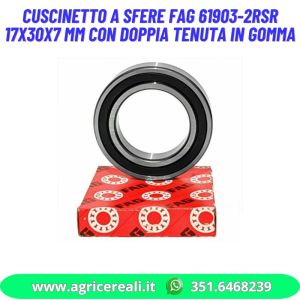 Cuscinetto a sfere FAG 61903-2RSR 17x30x7 mm con doppia tenuta in gomma