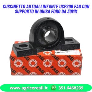 Cuscinetto autoallineante UCP206 FAG con supporto in ghisa foro da 30mm