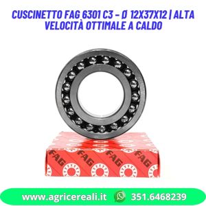 Cuscinetto FAG 6301 C3 – Ø 12x37x12 | Alta Velocità Ottimale a Caldo