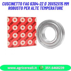 Cuscinetto FAG 6304-2Z Ø 20x52x15 mm robusto per alte temperature