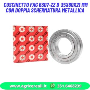  Cuscinetto FAG 6307-ZZ Ø 35x80x21 mm con doppia schermatura metallica