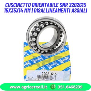Cuscinetto orientabile SNR 2202G15 15x35x14 mm | disallineamenti assiali