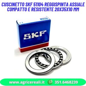 Cuscinetto SKF 51104 reggispinta assiale compatto e resistente 20X35X10 mm