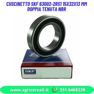 Cuscinetto SKF 63002-2RS1 15x32x13 mm doppia tenuta NBR