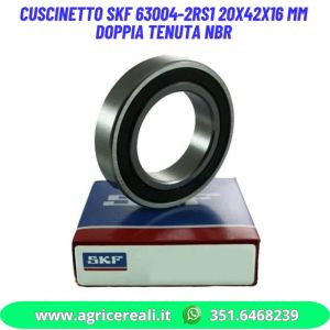 Cuscinetto SKF 63004-2RS1 20x42x16 mm doppia tenuta NBR