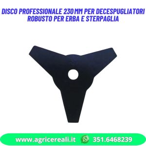 Disco professionale 230 mm per decespugliatori robusto per erba e sterpaglia