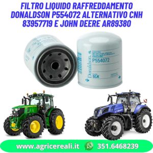 Filtro liquido raffreddamento Donaldson P554072 alternativo CNH 83957719
