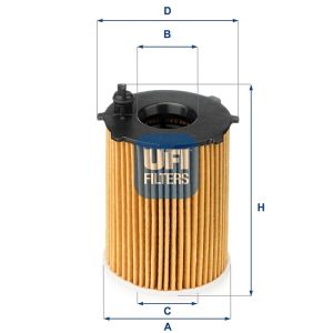 Filtro Olio UFI 25.128.00 - Alfa Romeo, Chrysler, Fiat, Lancia