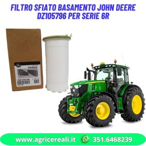 Filtro sfiato basamento John Deere DZ105796 per serie 6R
