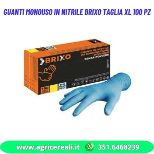 Guanti monouso in nitrile Brixo taglia xl 100 pz