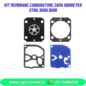 Kit membrane carburatore ZAMA GND88 per Stihl BG66 BG86