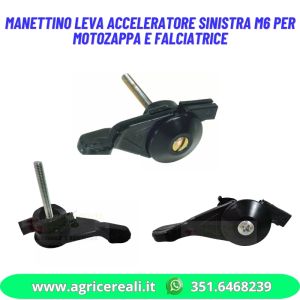 Manettino Leva acceleratore sinistra M6 per motozappa e falciatrice